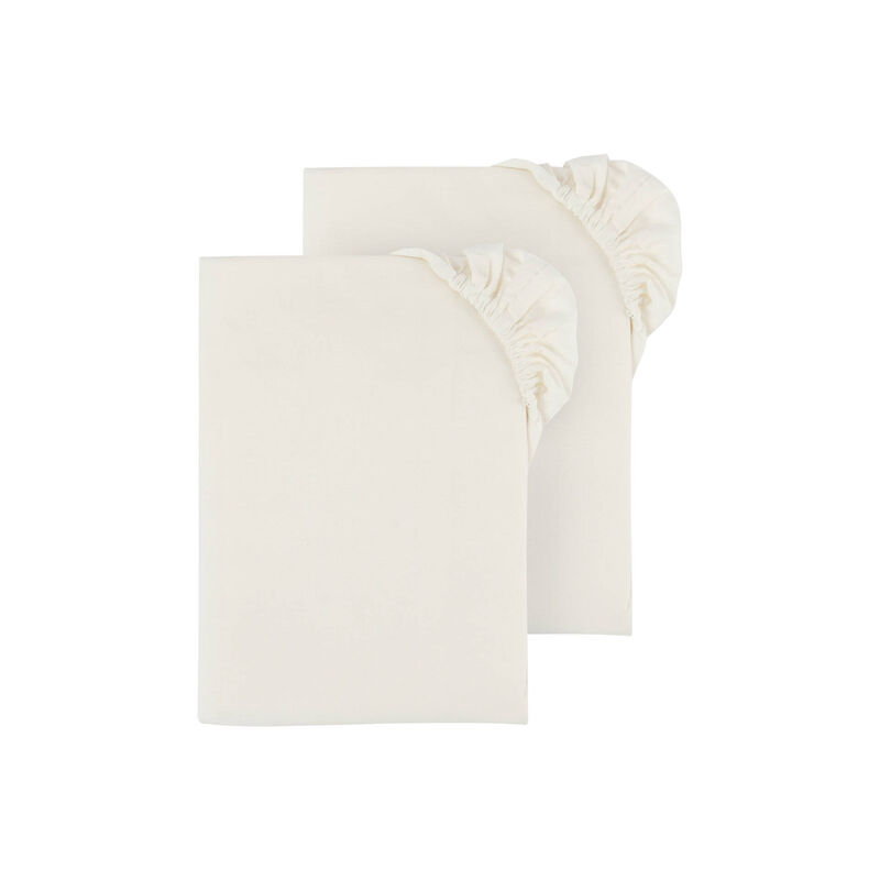 Conjunto 2 Lençóis Ajustáveis 60x120cm Branco Happy Bear