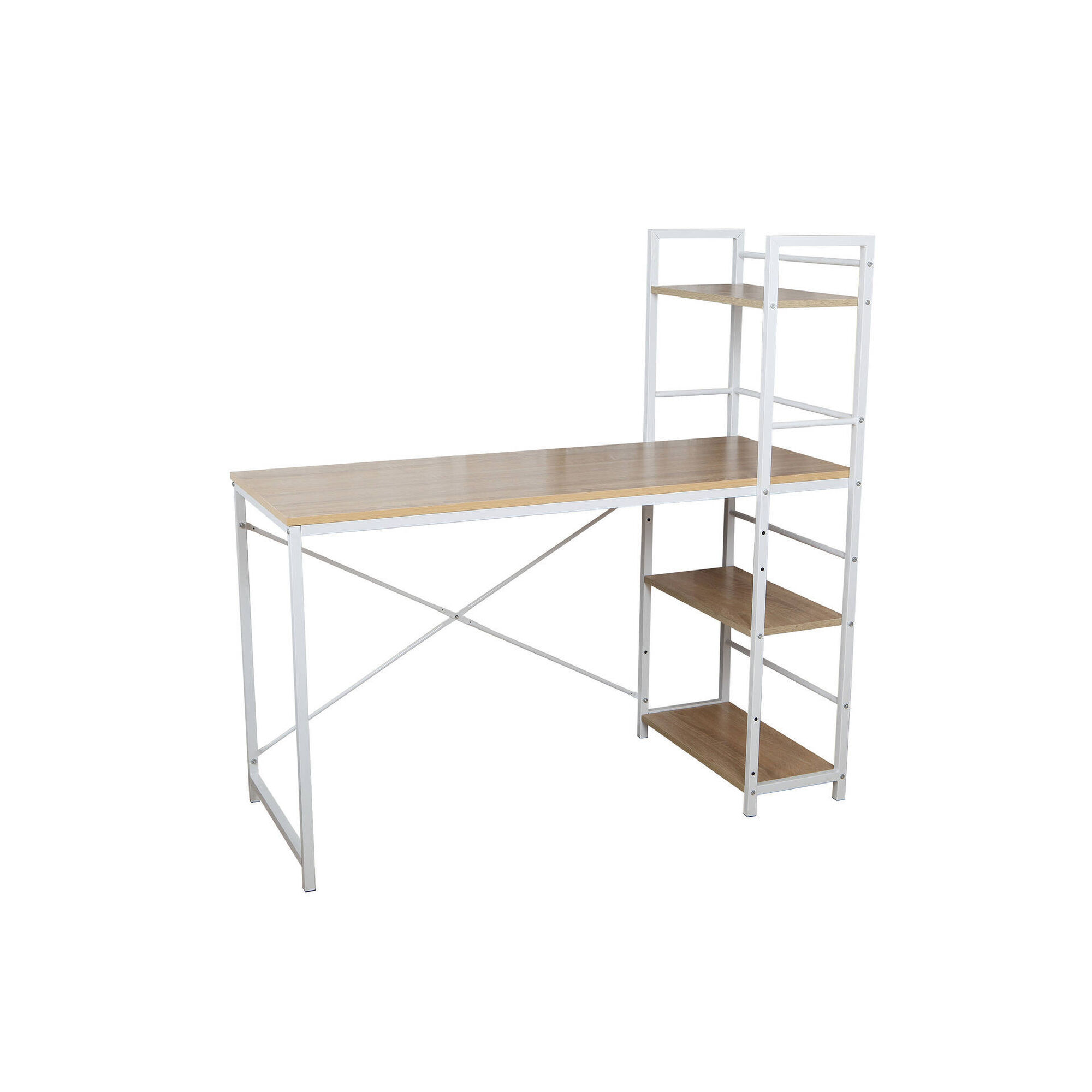 Secret&aacute;ria com Estante 120x52cm Branca Kasa