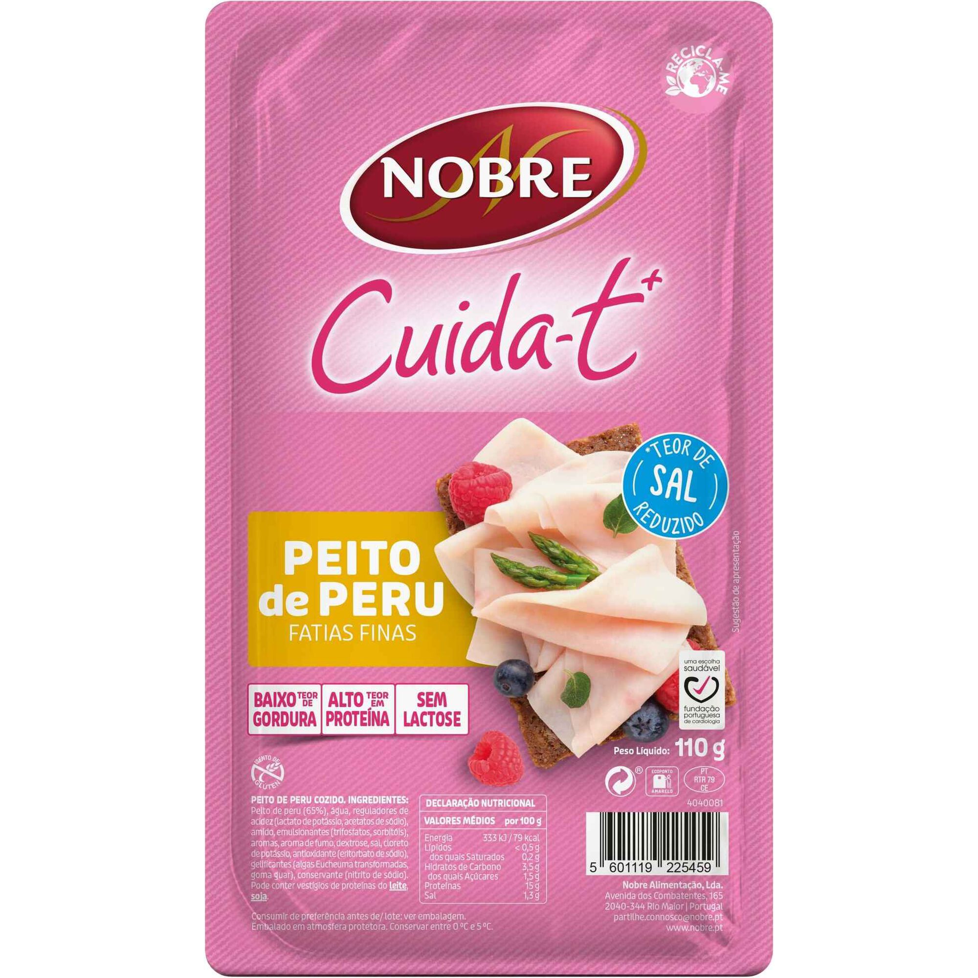 Fiambre Peito de Peru Cuida-t+ Fatias Finas Fiambre Peito de Peru Cuida-t+ Fatias Finas