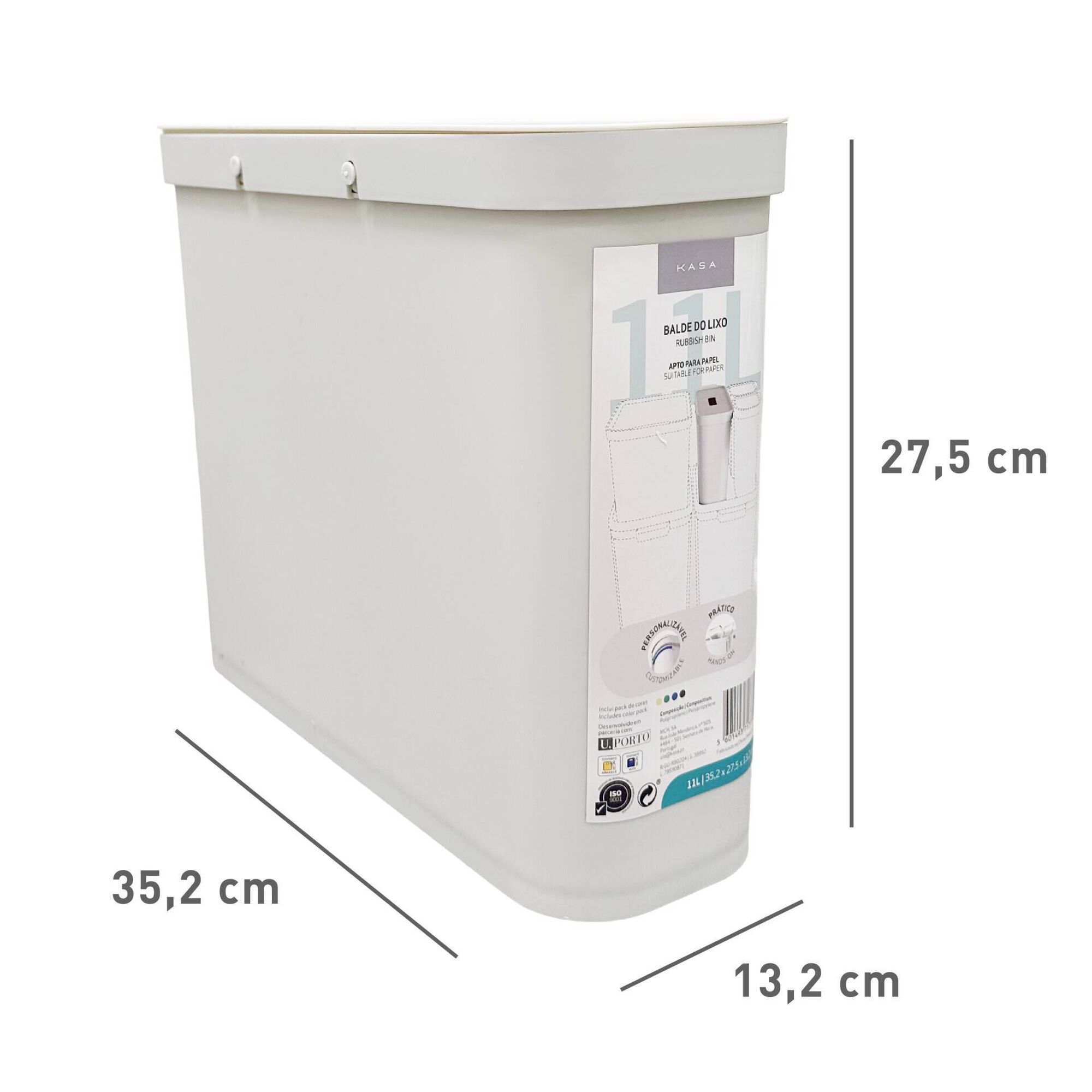 Balde Lixo Eco 11L Kasa
