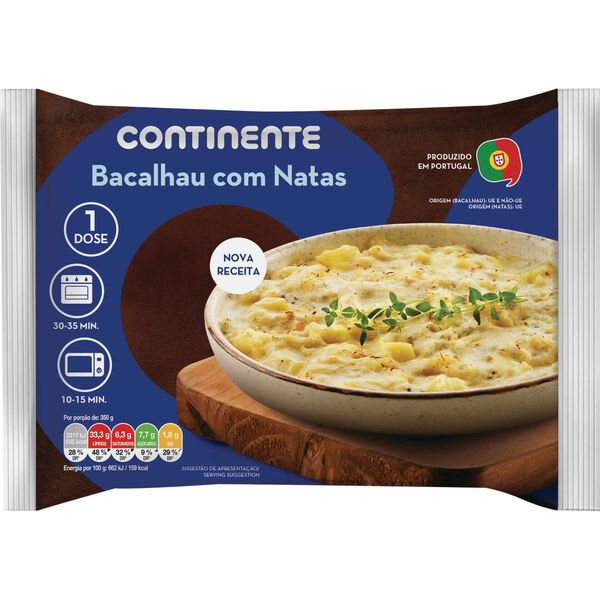 Bacalhau com Natas Continente