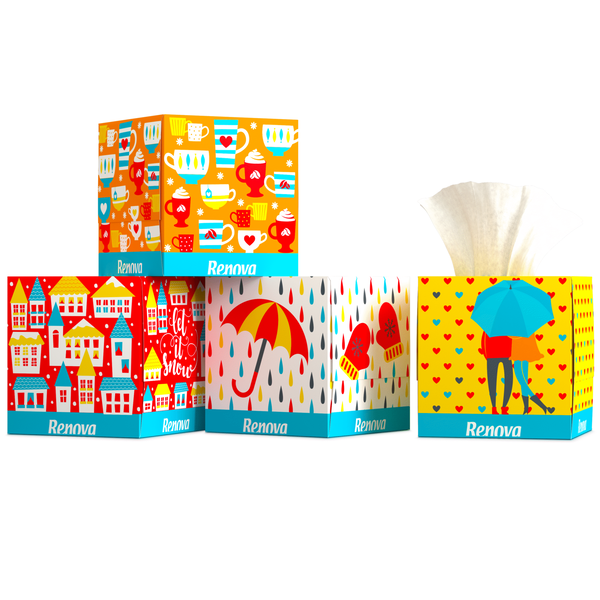 Lenços Faciais Design Sazonais Renova