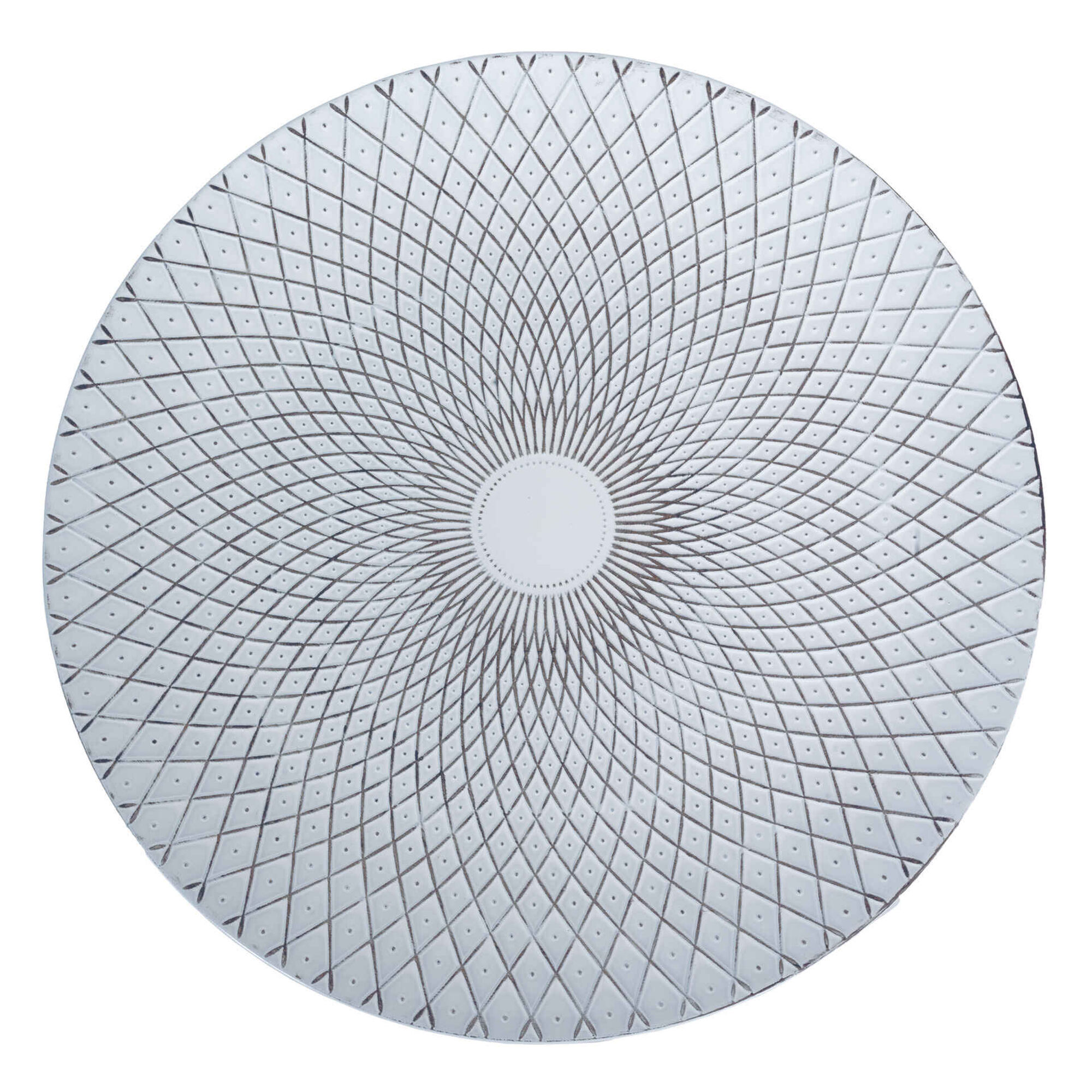 Prato Marcador 33cm Branco e Preto