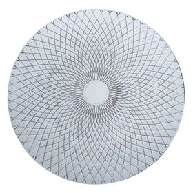 Prato Marcador 33cm Branco e Preto