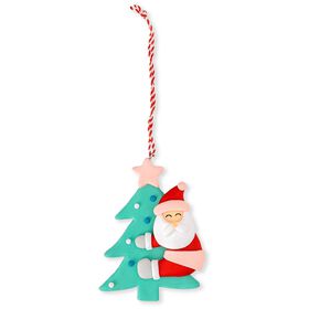 Ornamento Massa Pai Natal e Árvore Fun