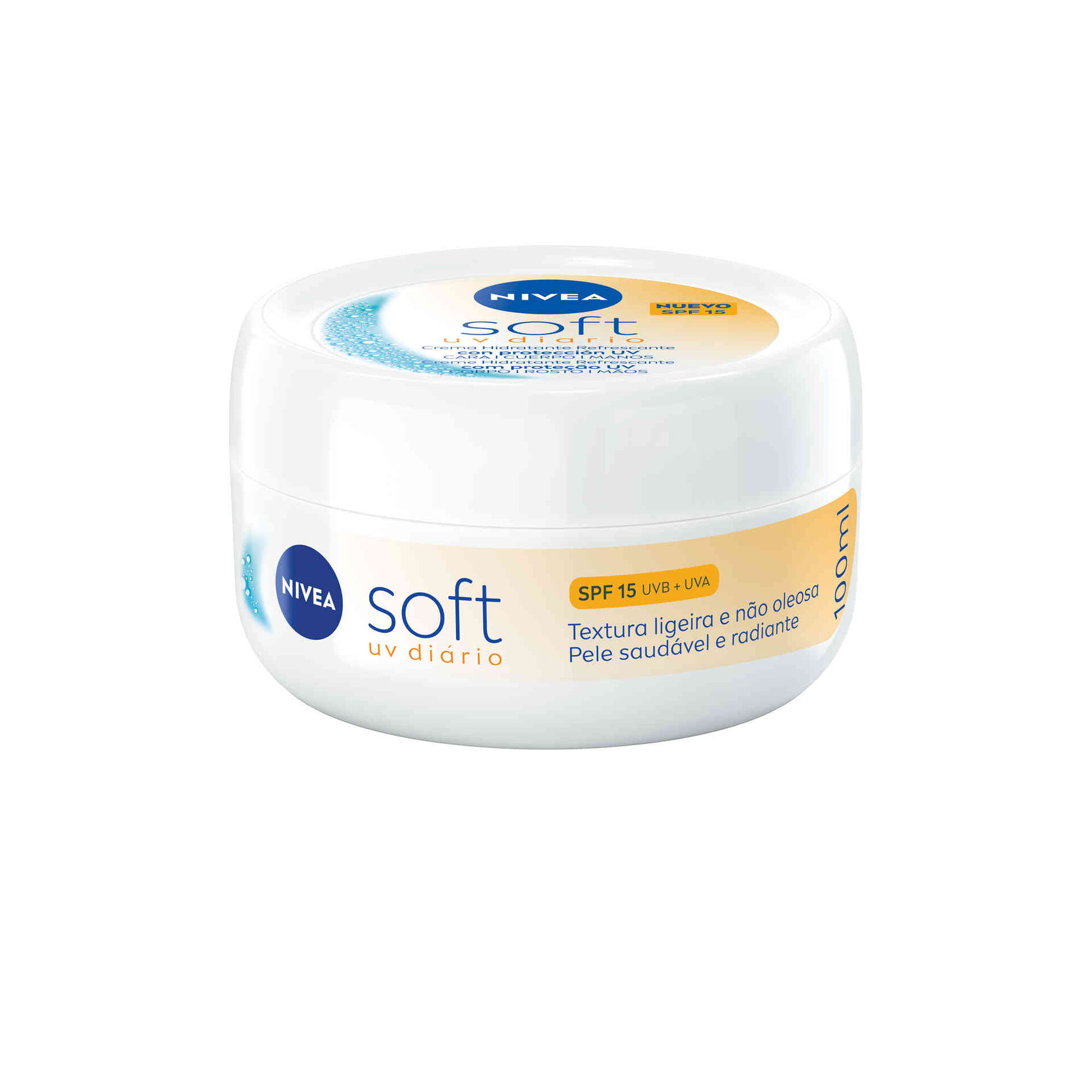 Creme Corpo, Rosto e Mãos Hidratante Soft FPS 15