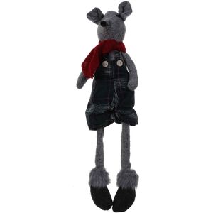 Boneco Ratinho Tartã Cinza Soft Legs Kasa