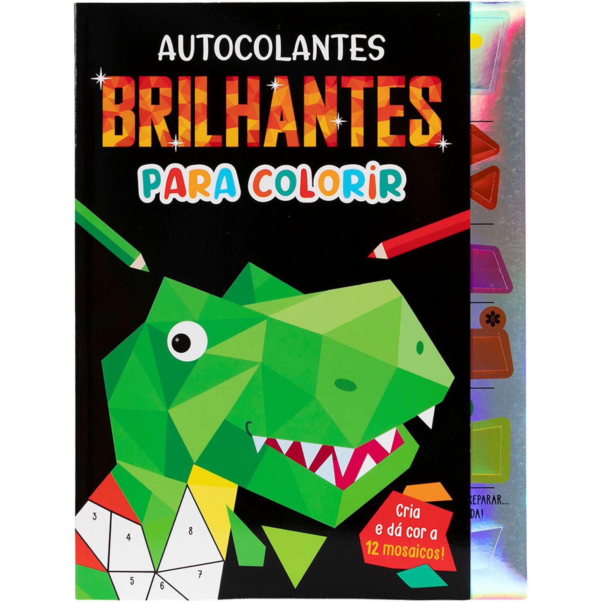Autocolantes Brilhantes para Colorir (Dinossauro)