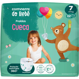 Fraldas Cueca +17kg T7 Continente do Beb&eacute;