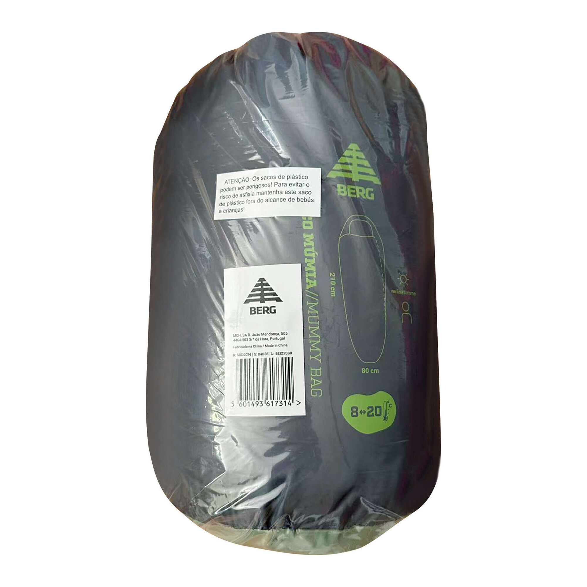 Saco de Cama Cinza e Verde Berg