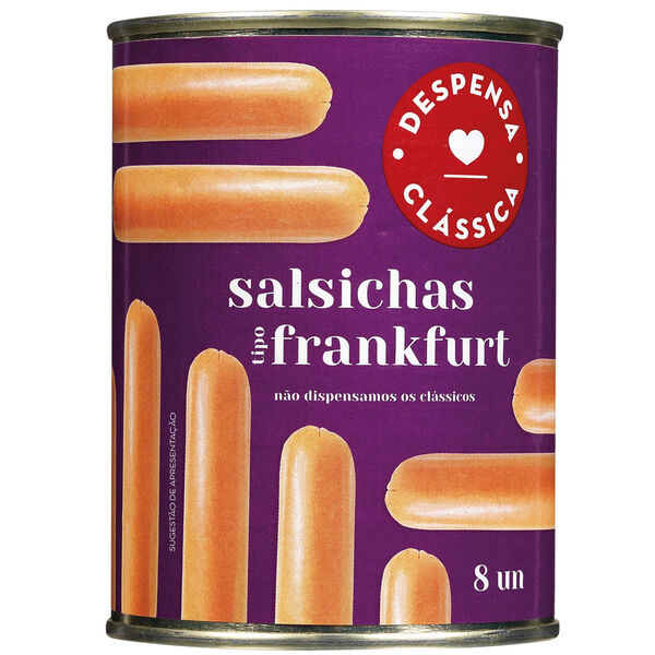 Salsichas Tipo Frankfurt Lata 8 un Despensa Clássica