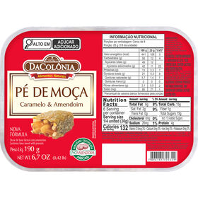 Snack Caramelo e Amendoim P&eacute; de Mo&ccedil;a Dacol&ocirc;nia