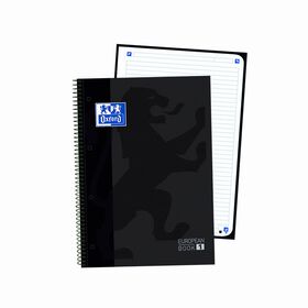 Caderno Espiral A4 Pautado Preto Oxford