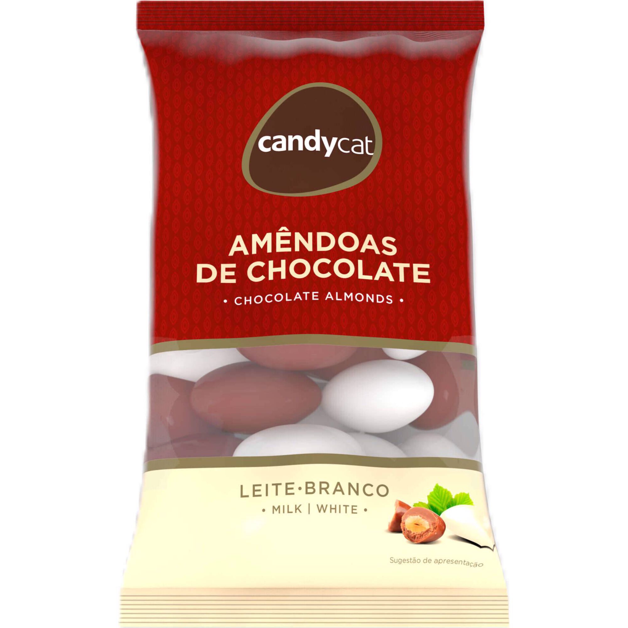 Am&ecirc;ndoas de Choclate de Leite e Branco Candycat
