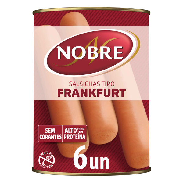 Salsichas Frankfurt Originais Lata 6 un Nobre