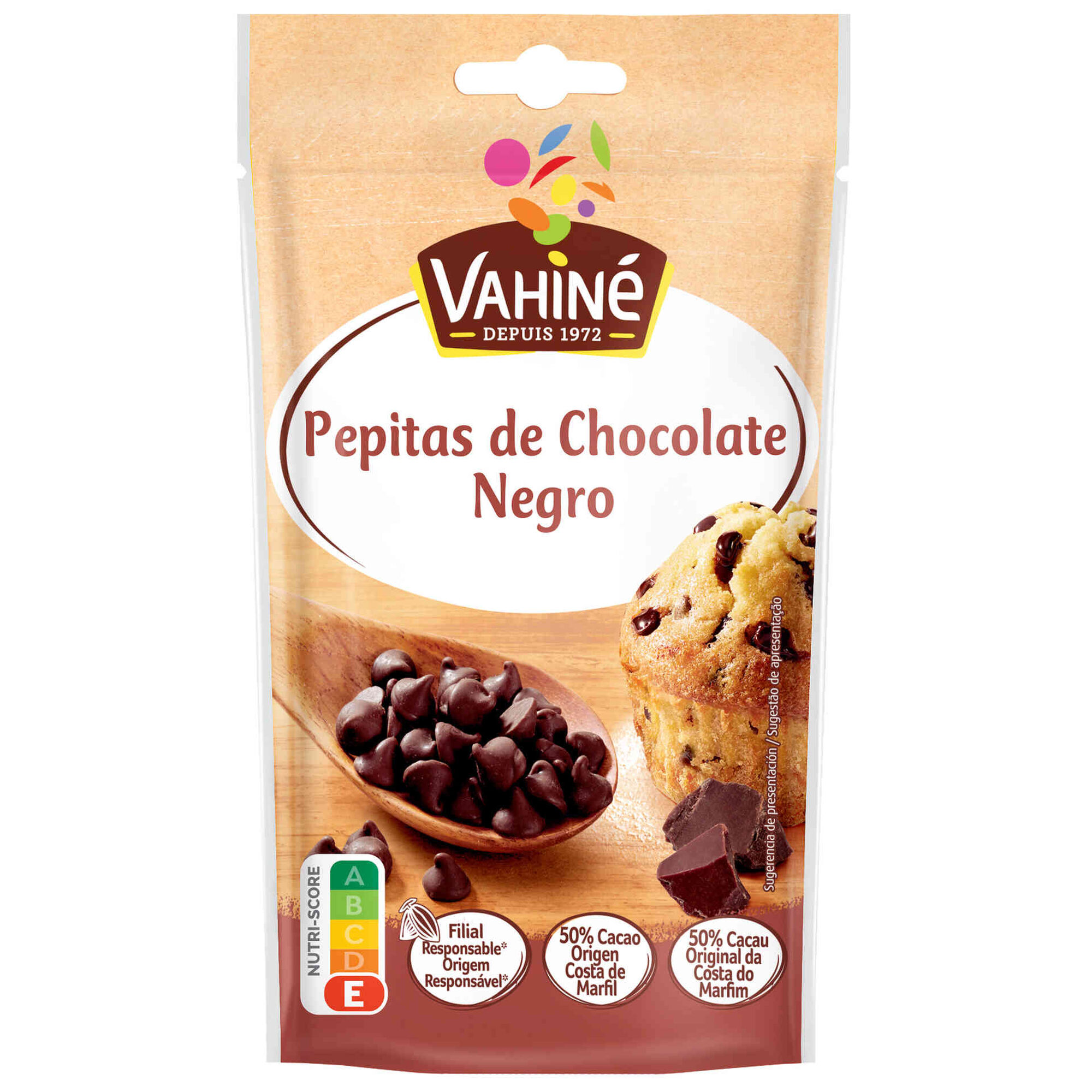 Pepitas de Chocolate Negro - emb. 100 gr - Vahiné