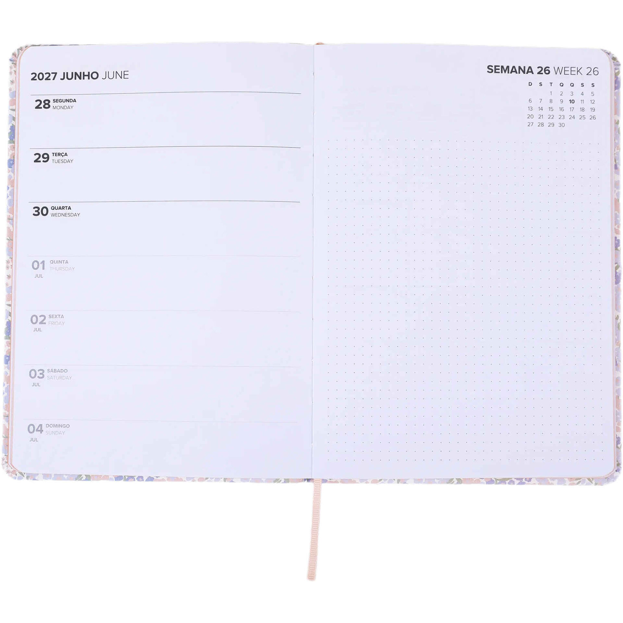 Agenda Semanal 2027 A5 Mini Flowers (v&aacute;rias cores) Note!