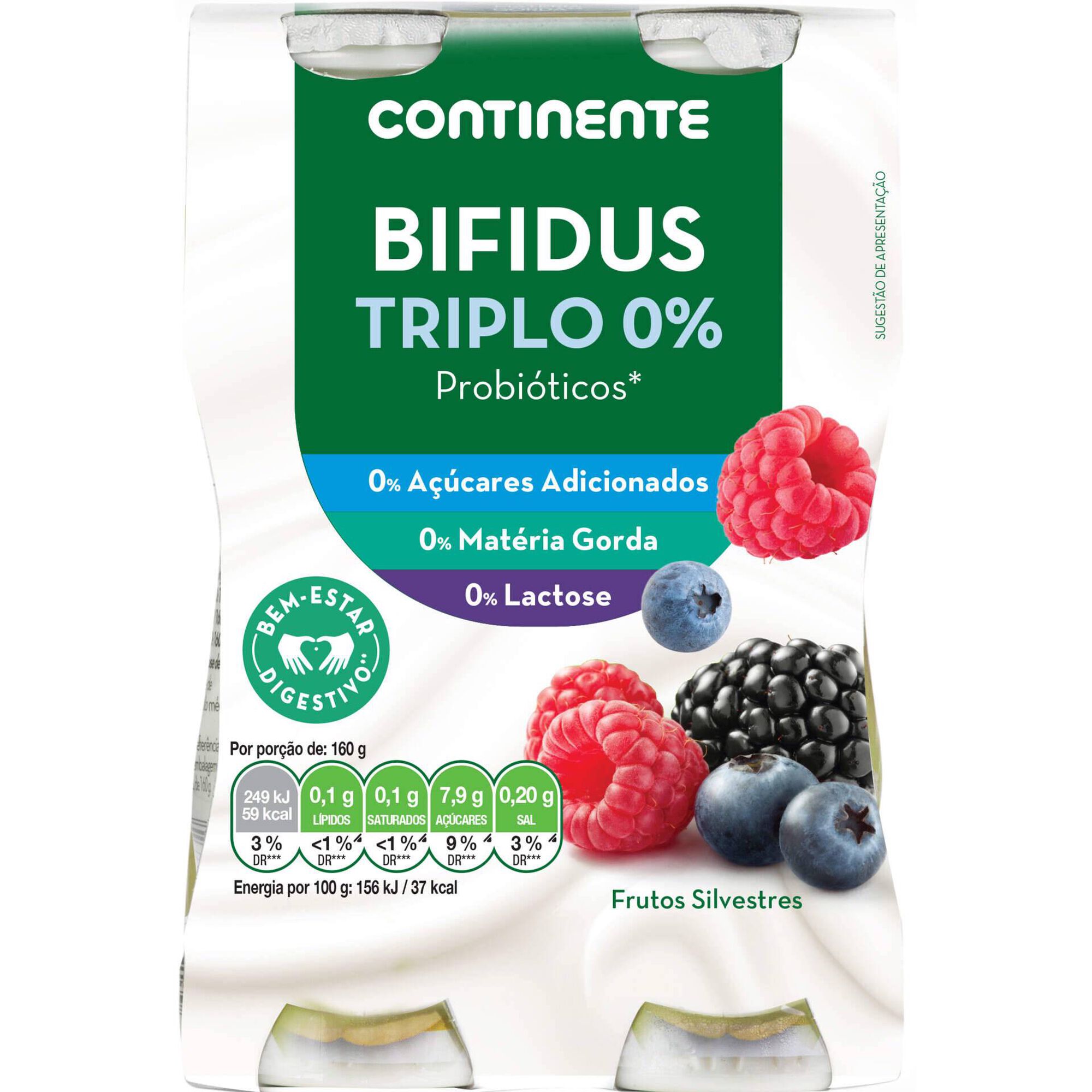 Iogurte Líquido Bifidus Triplo 0% Frutos Silvestres sem Lactose