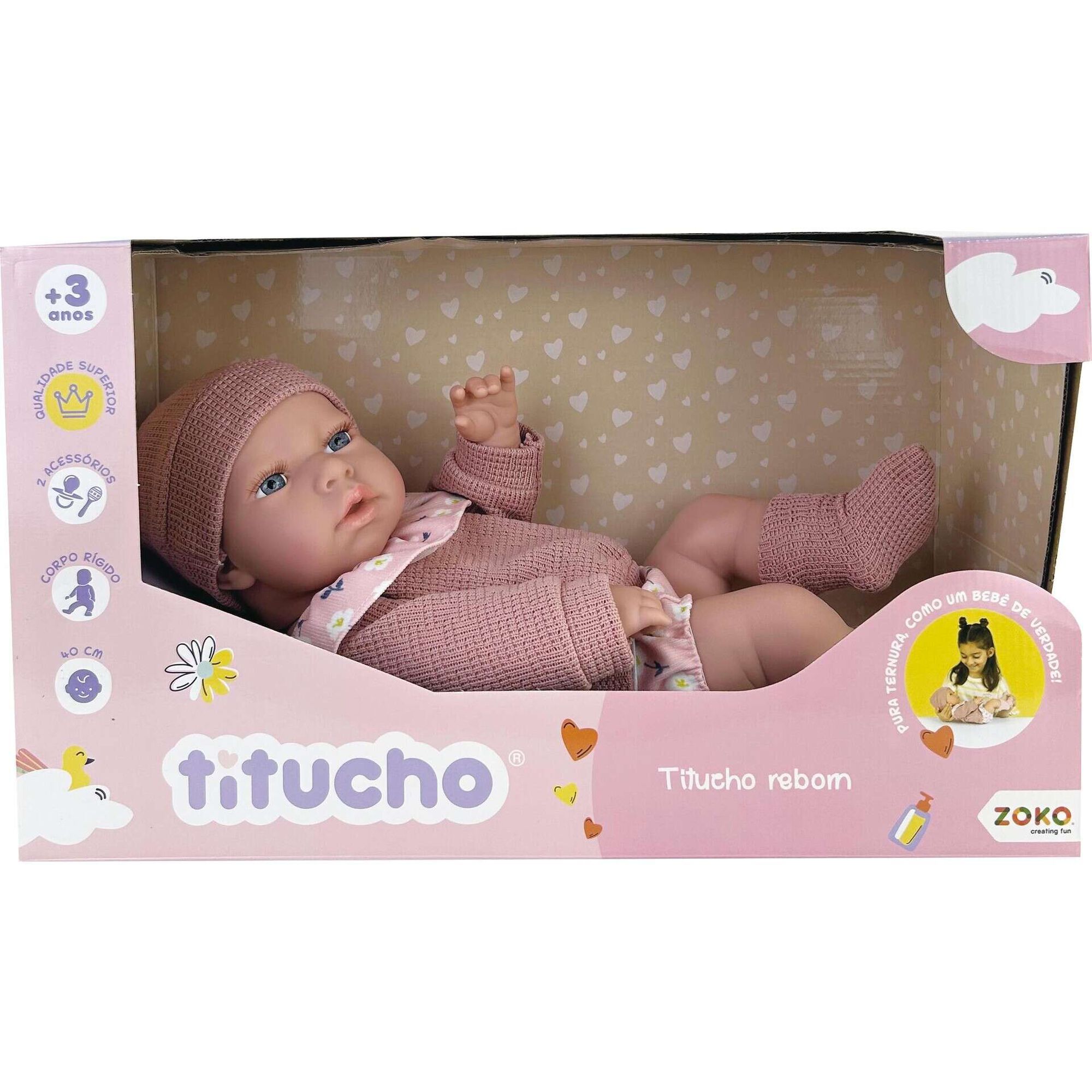 Bebé Titucho Reborn 40cm (várias cores)