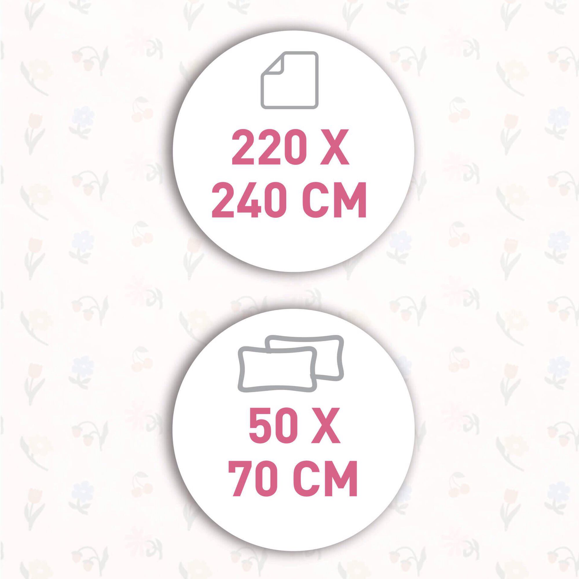 Conjunto Capa Edred&atilde;o Algod&atilde;o 240x220cm Flores Kasa