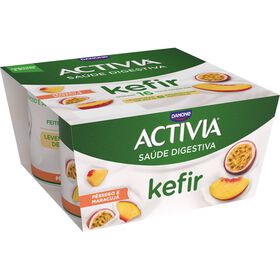Iogurte Kefir P&ecirc;ssego e Maracuj&aacute; Activia Danone