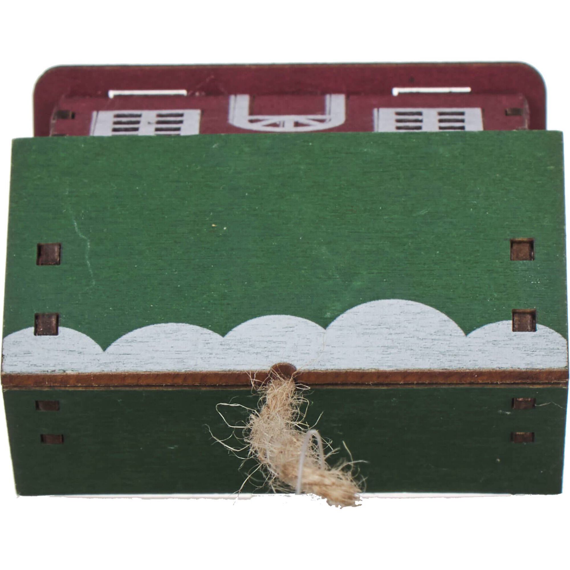 Ornamento Casinha com Luz Telhado Verde