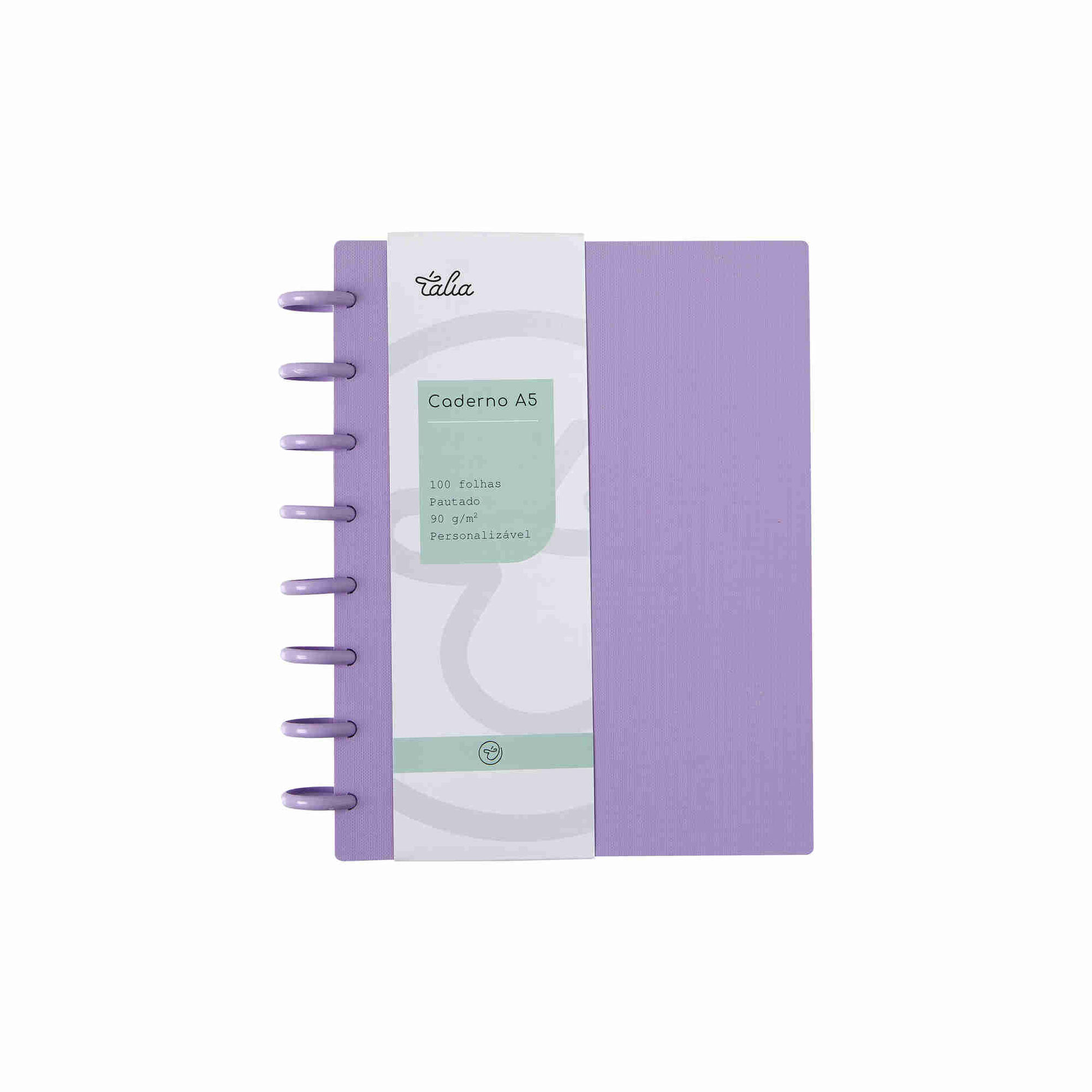 Caderno Smart Espiral A5 Pautado Lavanda Caderno Smart Espiral A5 Pautado Lavanda