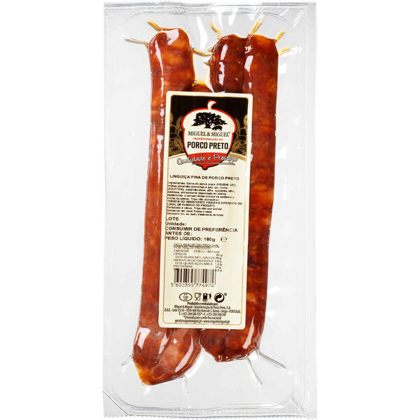 Linguiça Fina de Porco Preto Miguel & Miguel