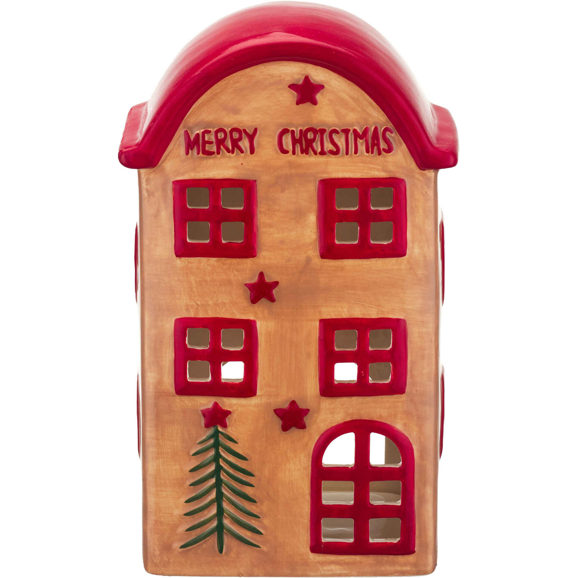 Casa Cer&acirc;mica 22cm Feliz Natal Kasa