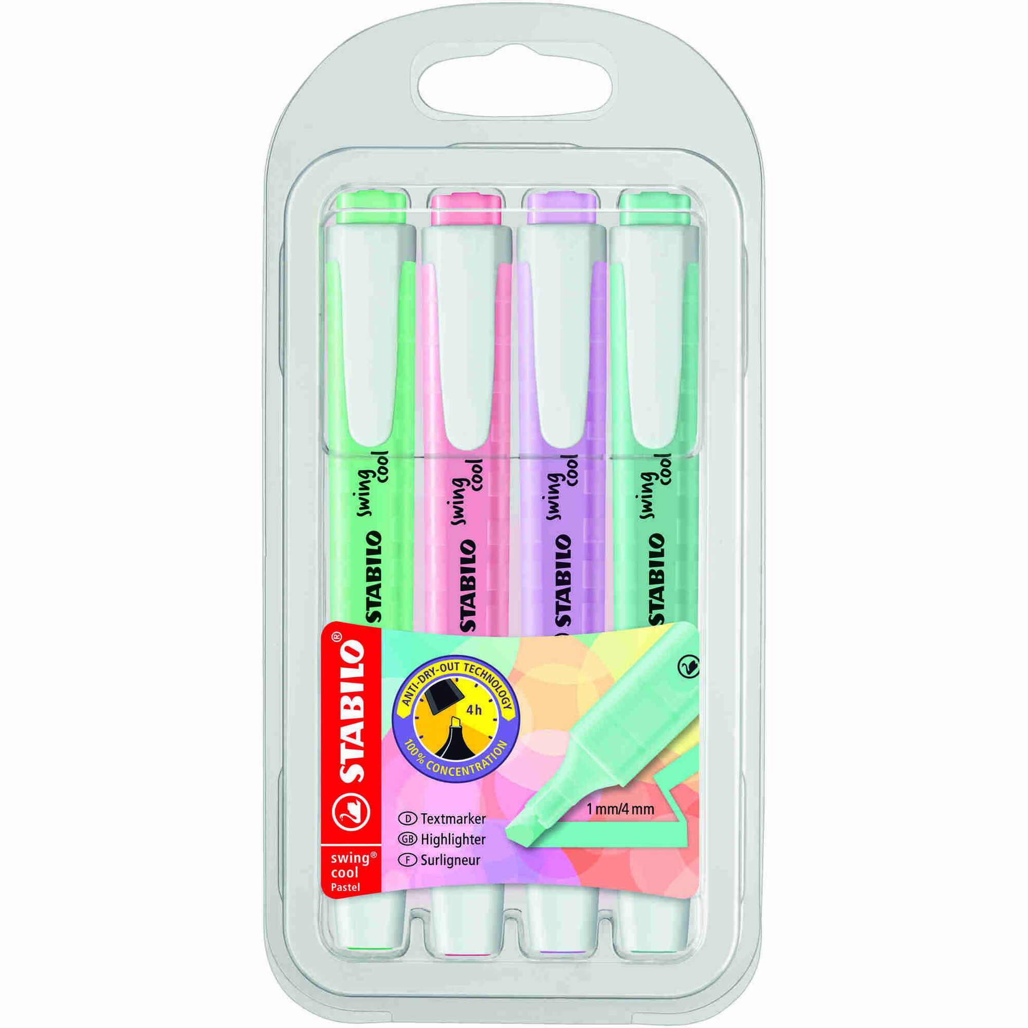Marcadores de Tinta Fluorescente Pastel Stabilo