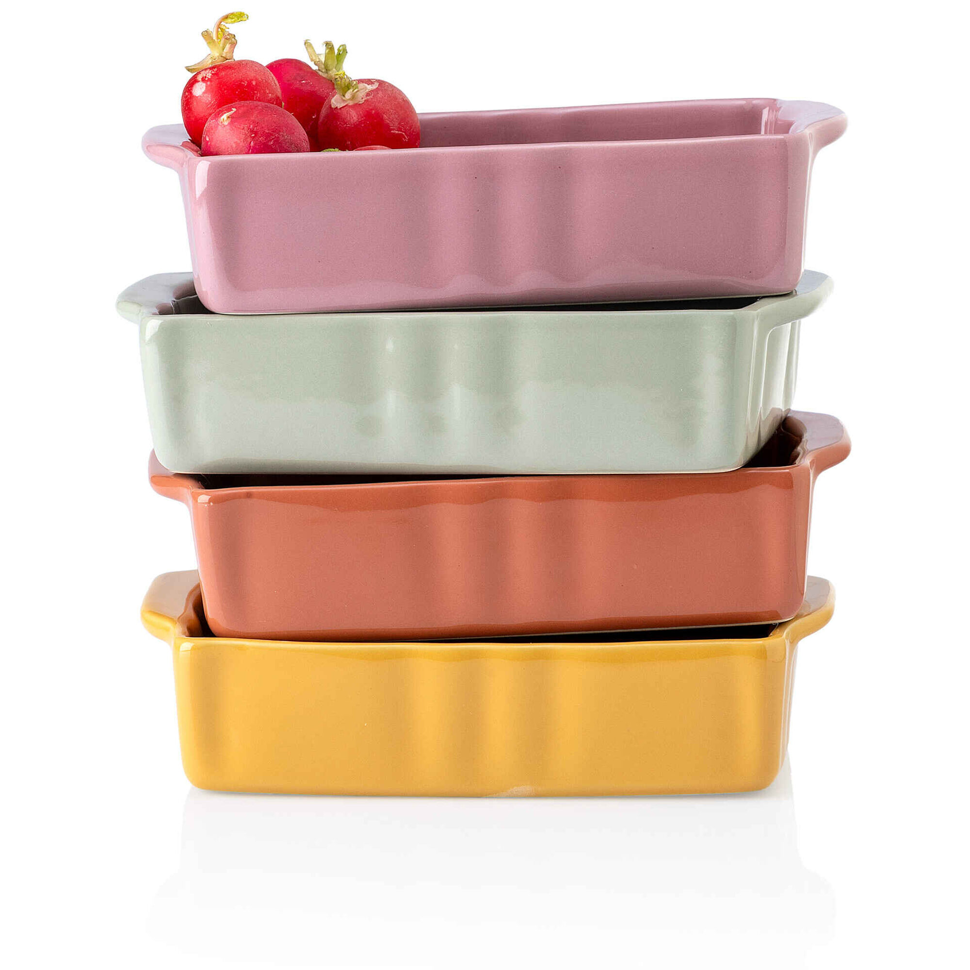 Assadeira Wave Retangular Amarela Kasa