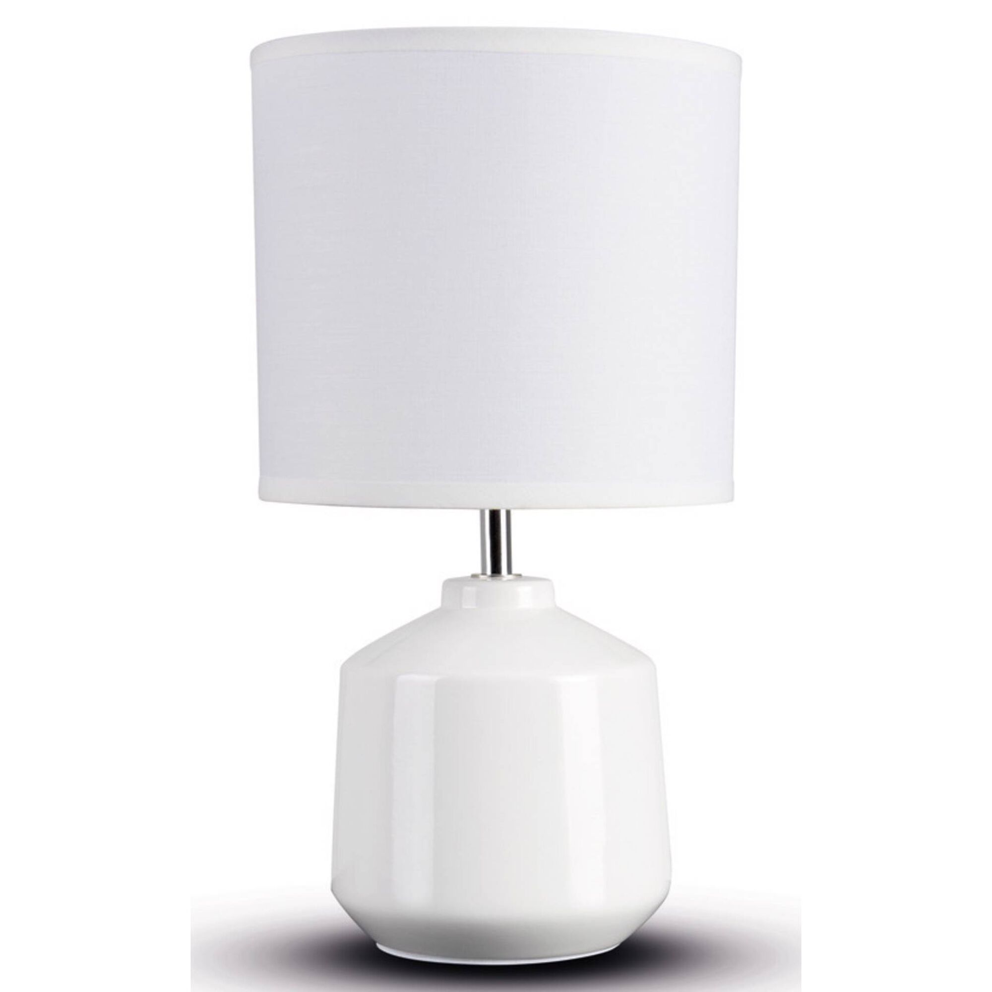 Candeeiro de Mesa Redondo Branco Petrarca