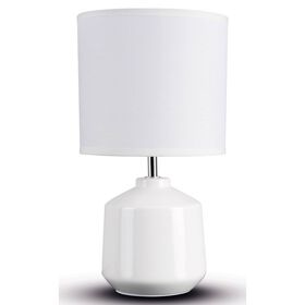 Candeeiro de Mesa Redondo Branco Petrarca Kasa