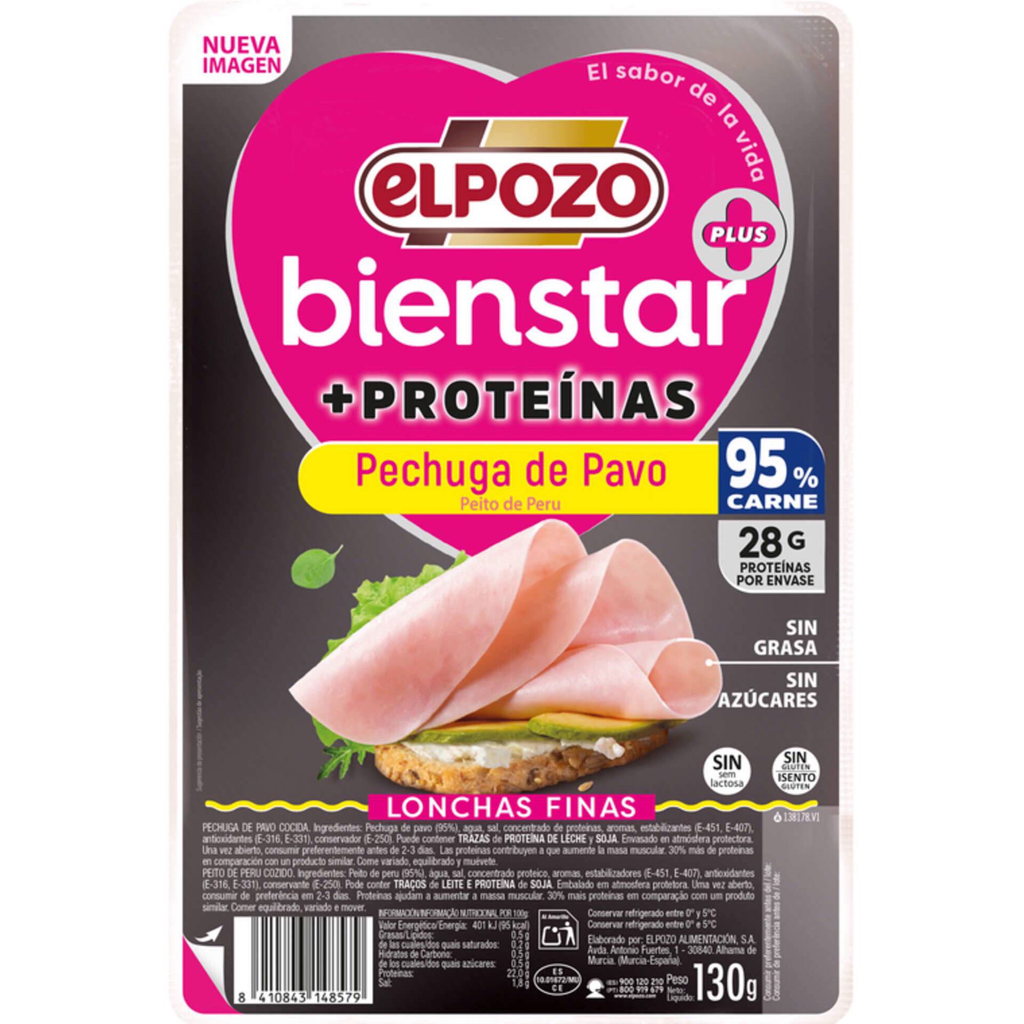 Fiambre de Peito de Peru Fatiado +Proteína