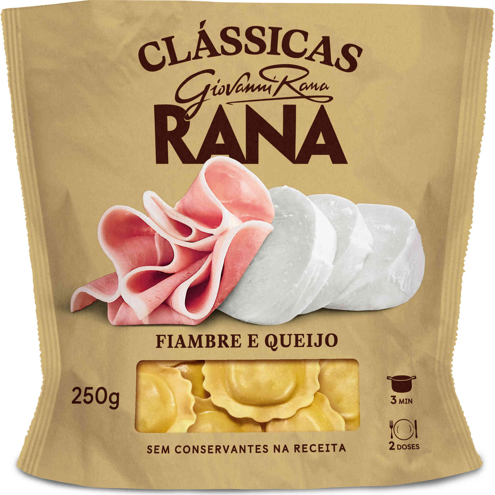 Tortellini Fresco com Fiambre e Queijo