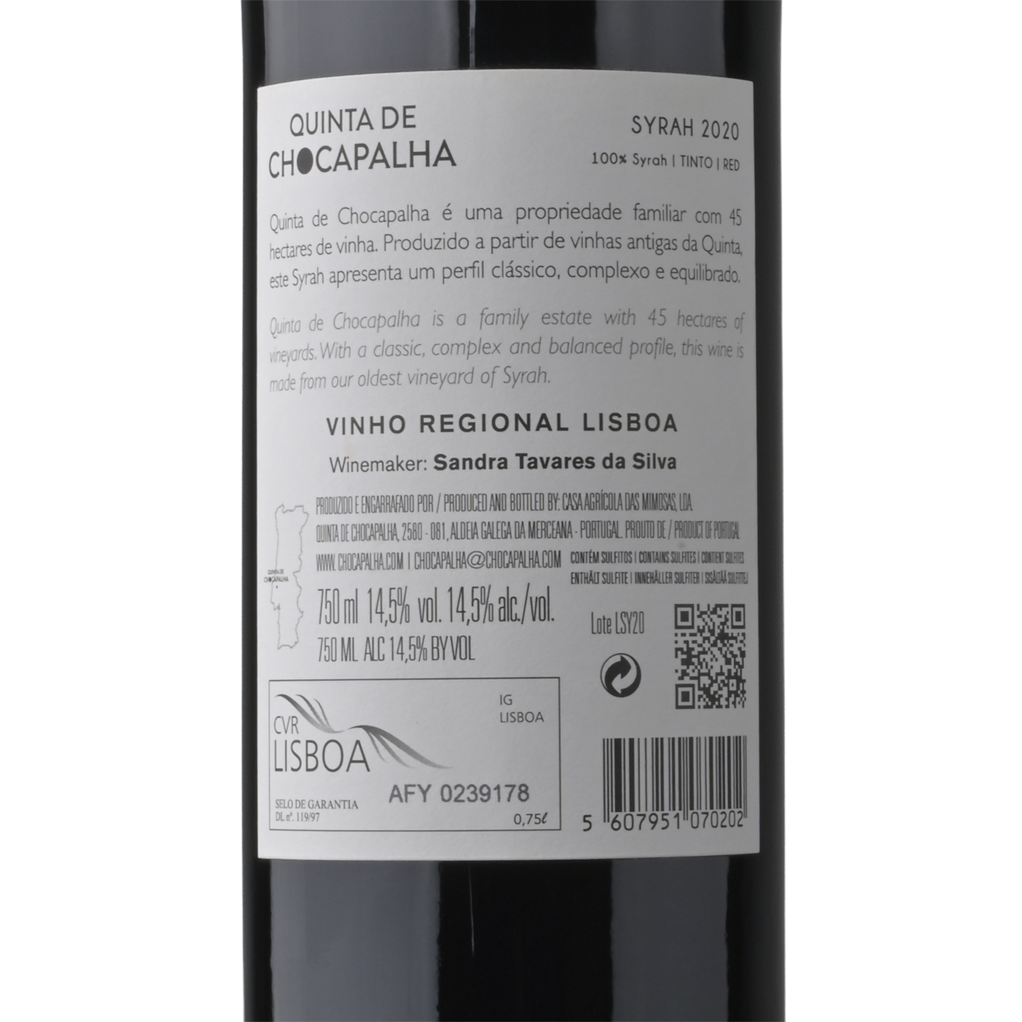 Quinta de Chocapalha Syrah Lisboa Vinho Tinto