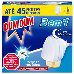 Inseticida Elétrico Melgas e Mosquitos + Recarga Dum Dum