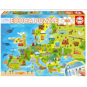 Puzzle Mapa da Europa 150 Peças