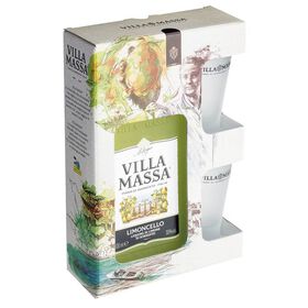 Licor Limoncello Villa Massa com Copo