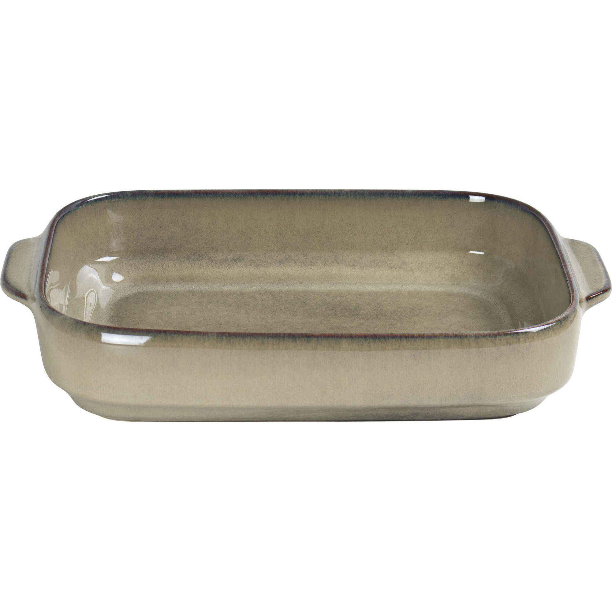 Assadeira Retangular Reativo 34x21cm Castanha Kasa