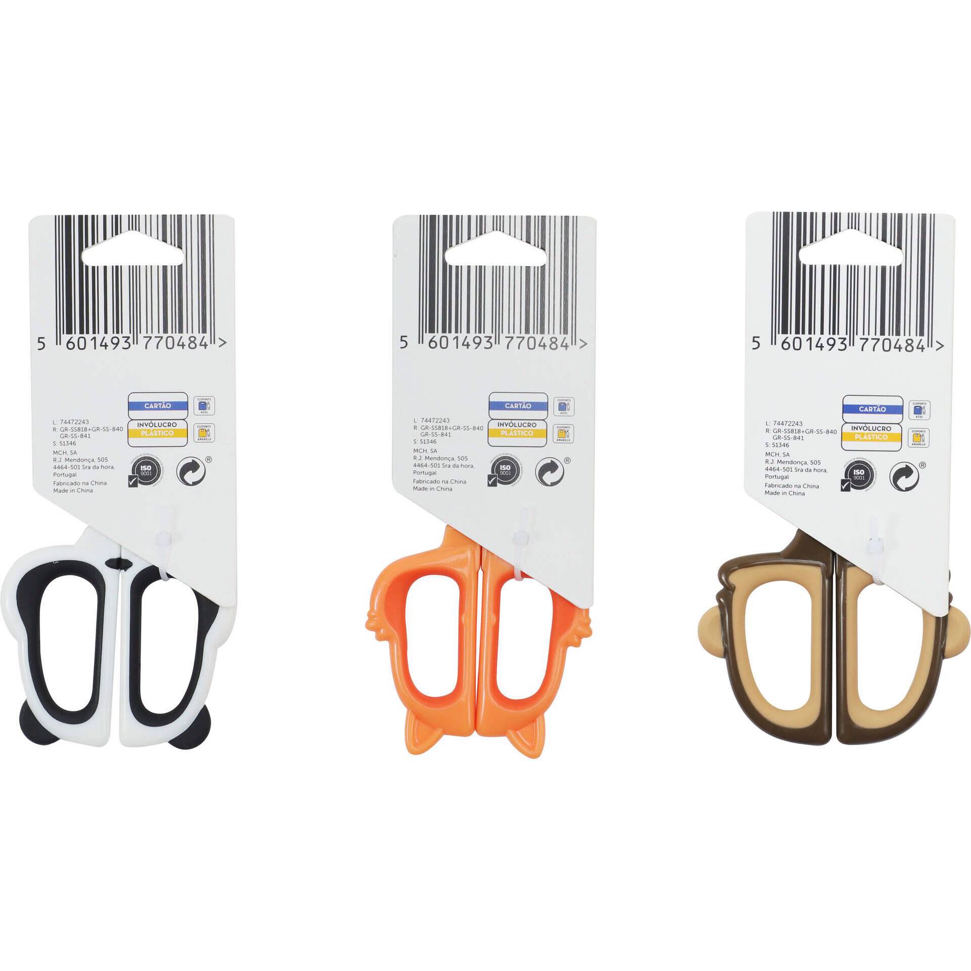 Tesoura Fun Animais (várias cores)