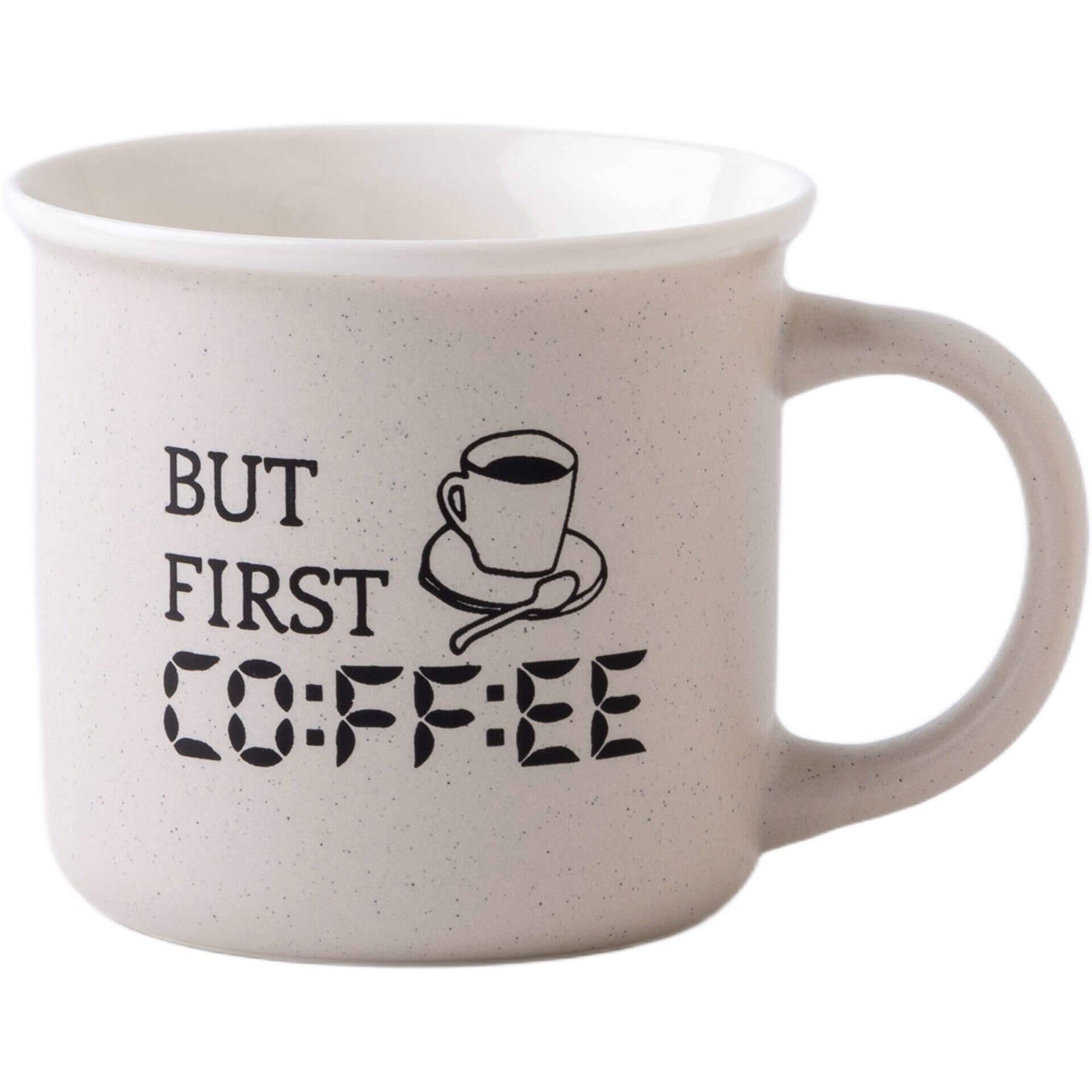 Caneca 360ml Bege First Coffee