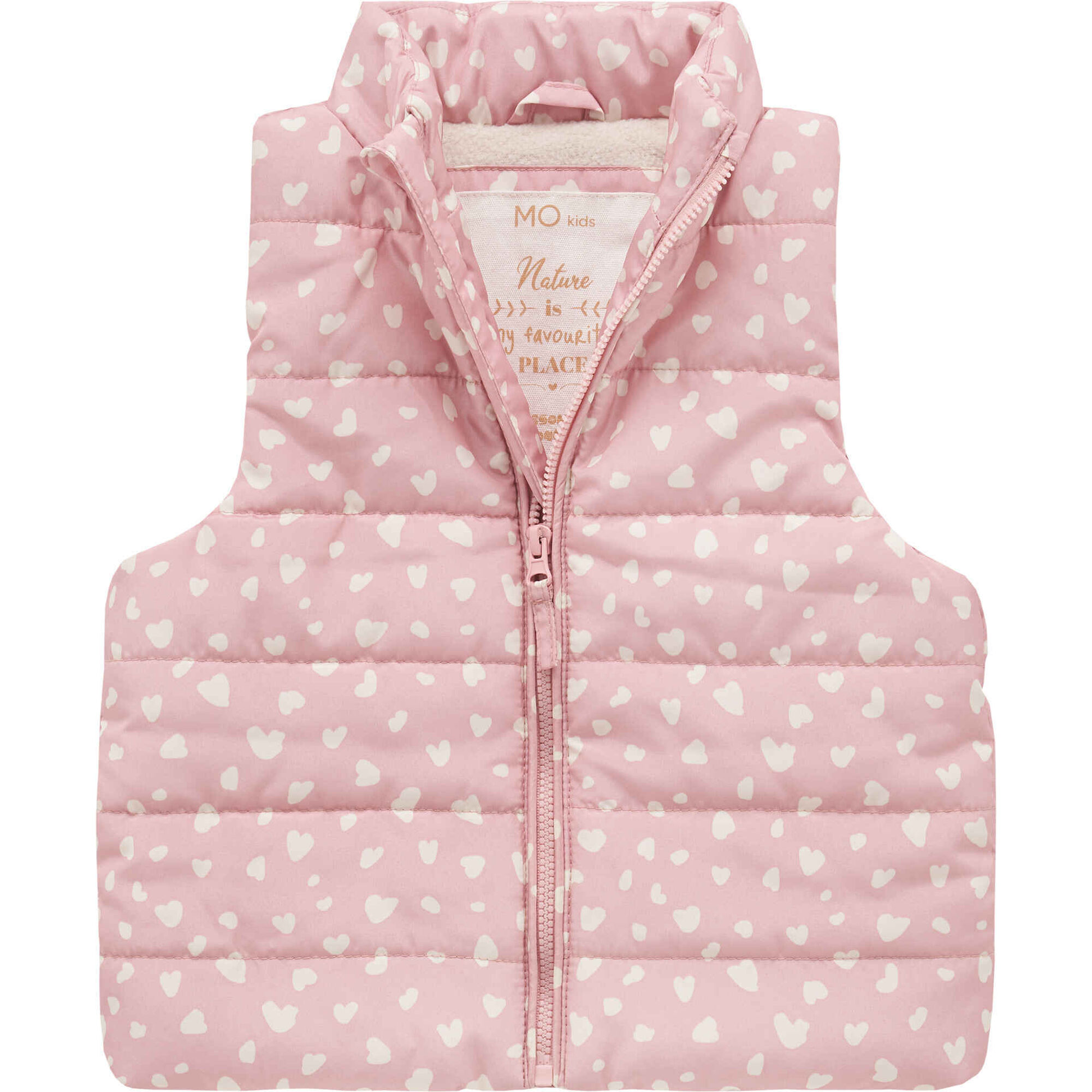 Colete Acolchoado Estampado Bebé Menina Rosa