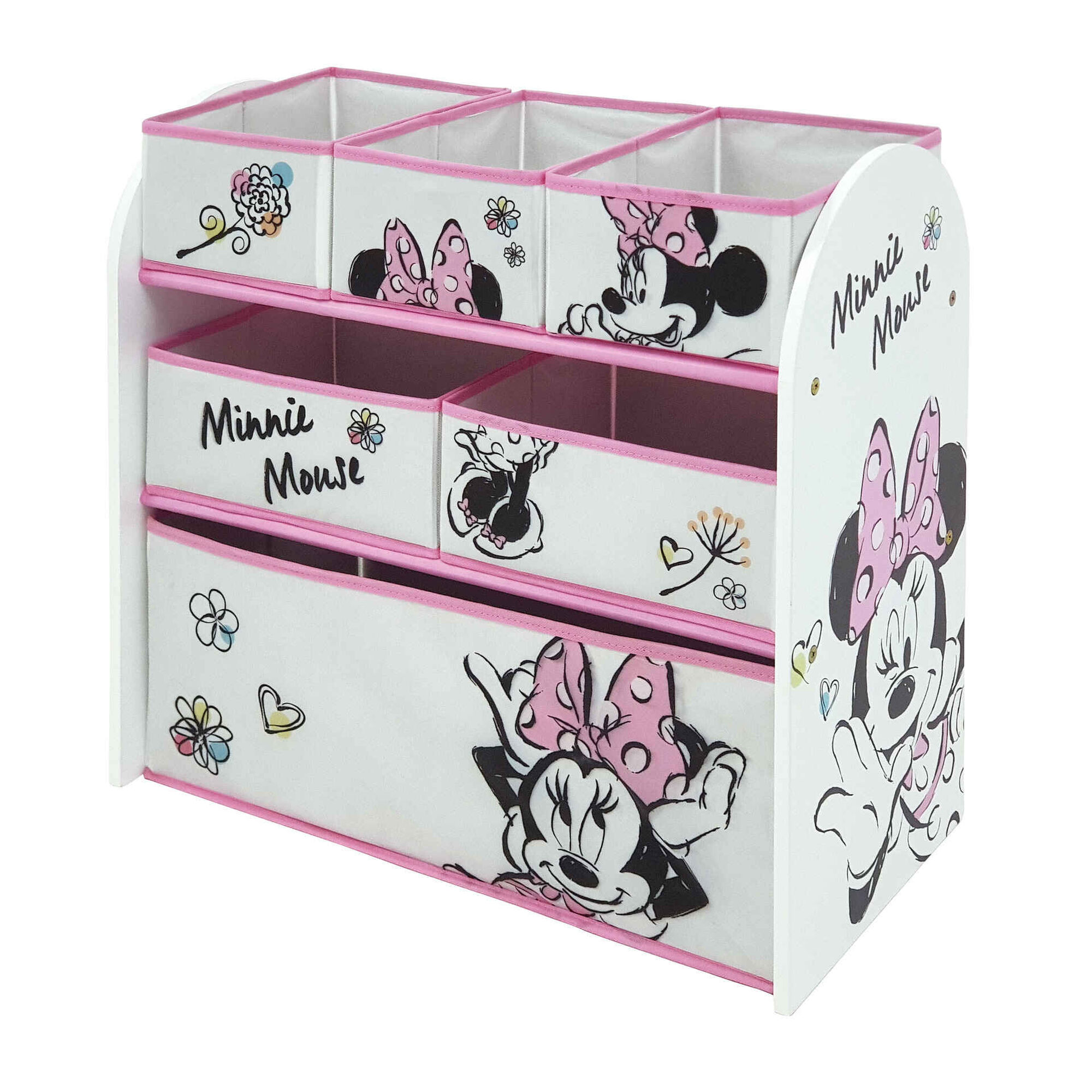 Organizador Arruma&ccedil;&atilde;o C/6 Cestos Minnie