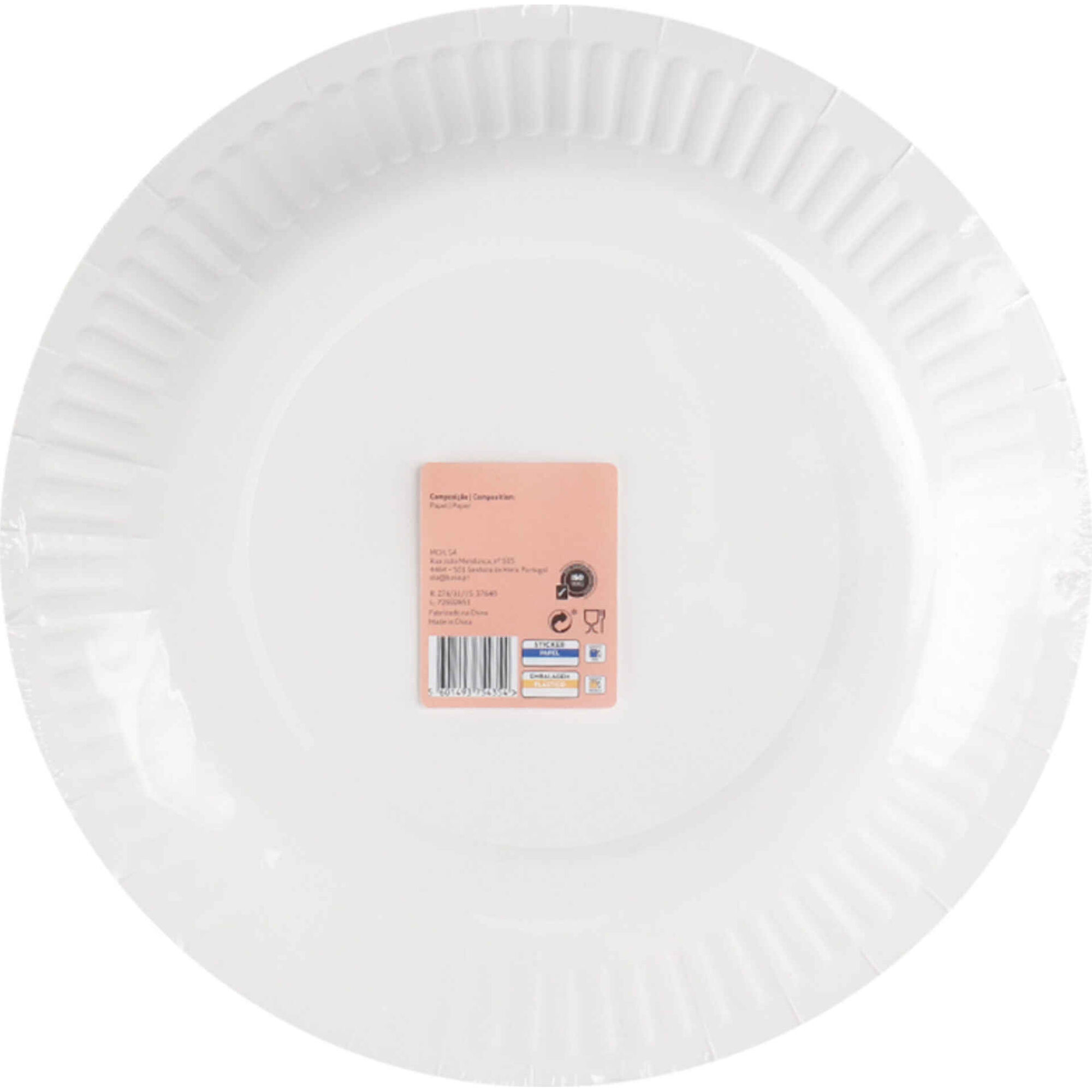 Conjunto 10 Pratos 23cm Papel Soft Amarelo