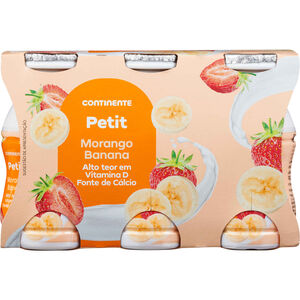 Iogurte Líquido Petit Morango e Banana Infantil Continente