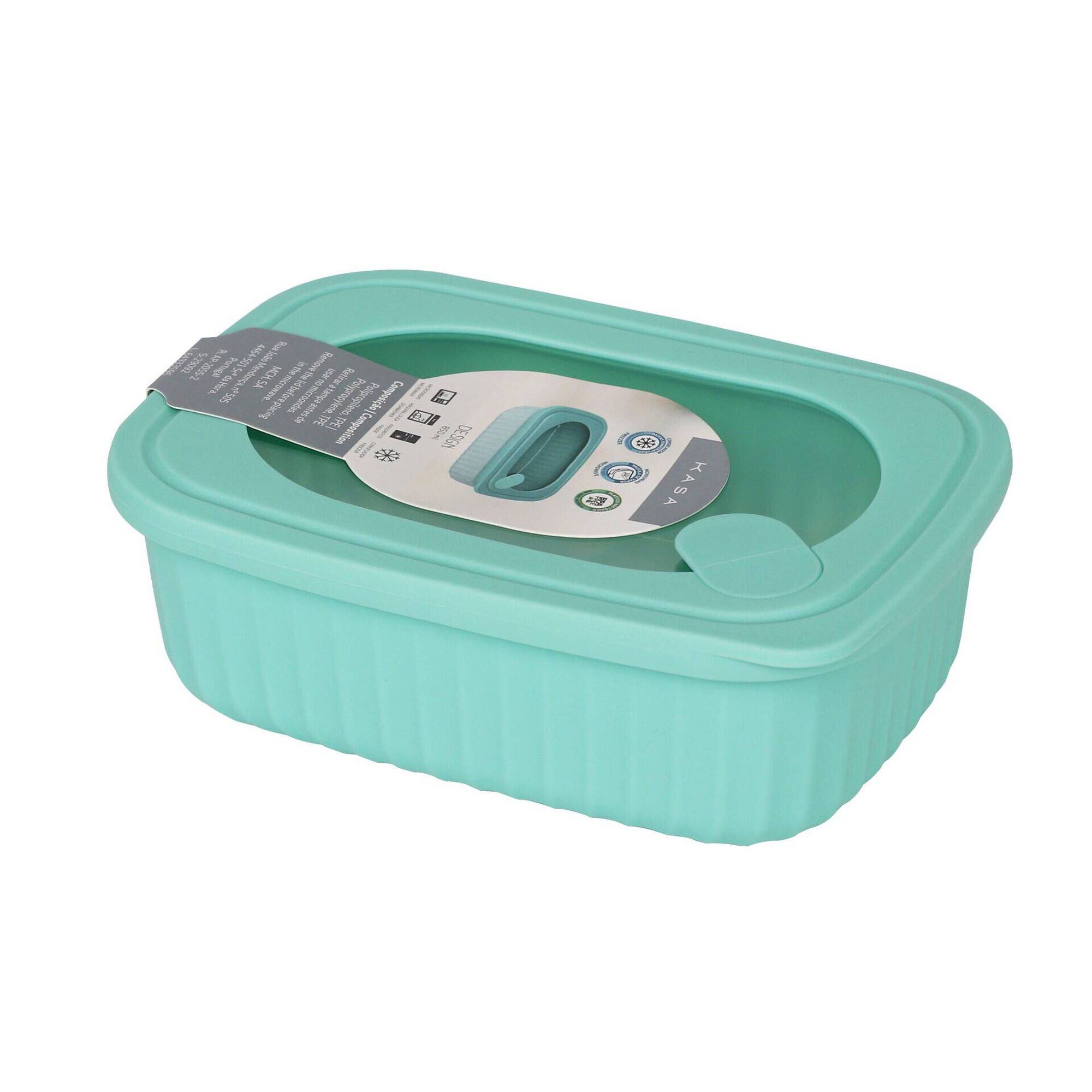 Caixa Herm&eacute;tica 0,85L Verde Design Kasa