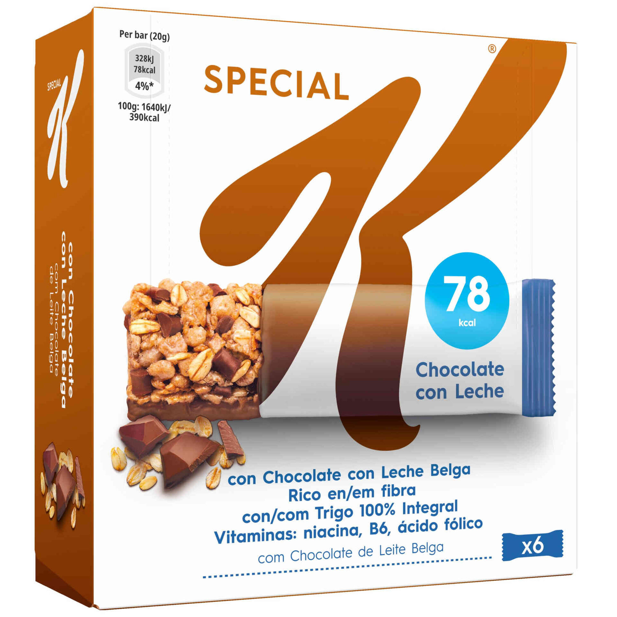 Barras de Cereais Chocolate de Leite Belga Special K