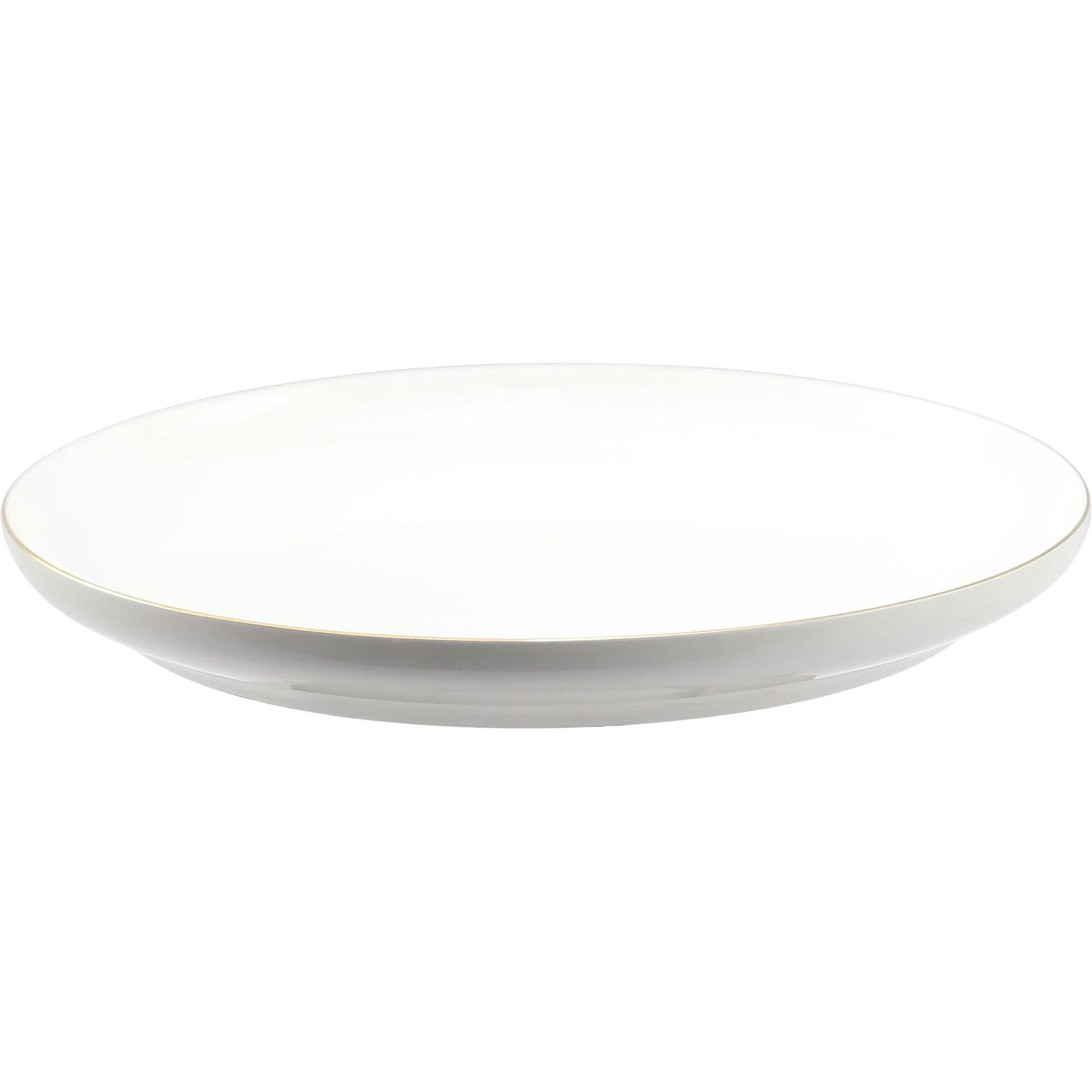 Prato Bolo com Borda Dourada