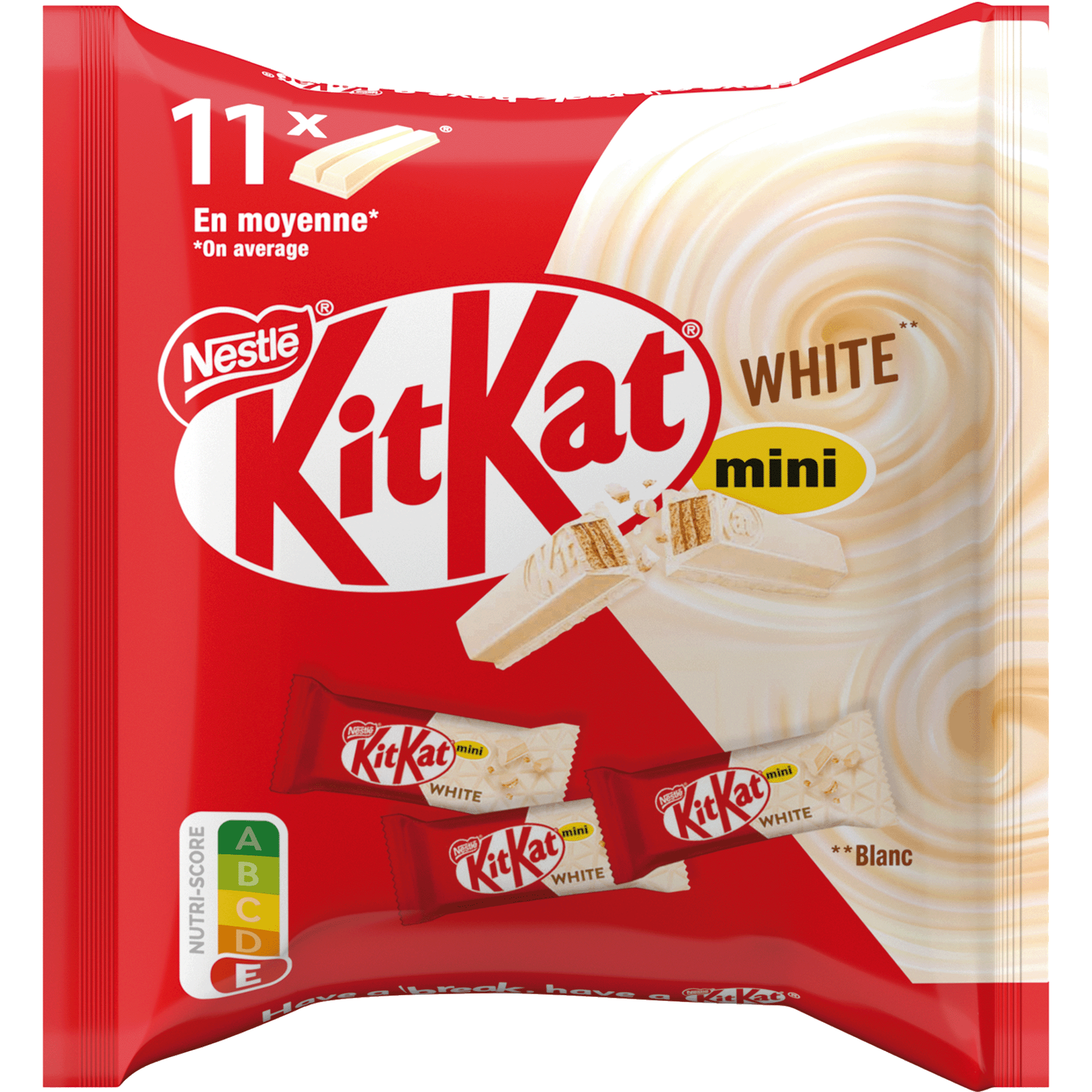 Snack de Chocolate Branco Kit Kat Mini
